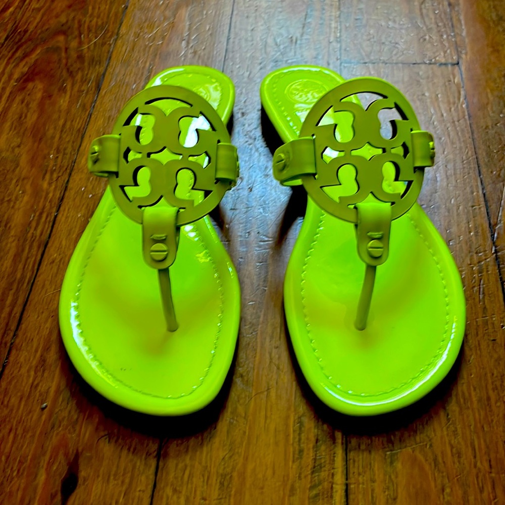 Tory Burch Yellow Patent Leather Miller Thong Sandal